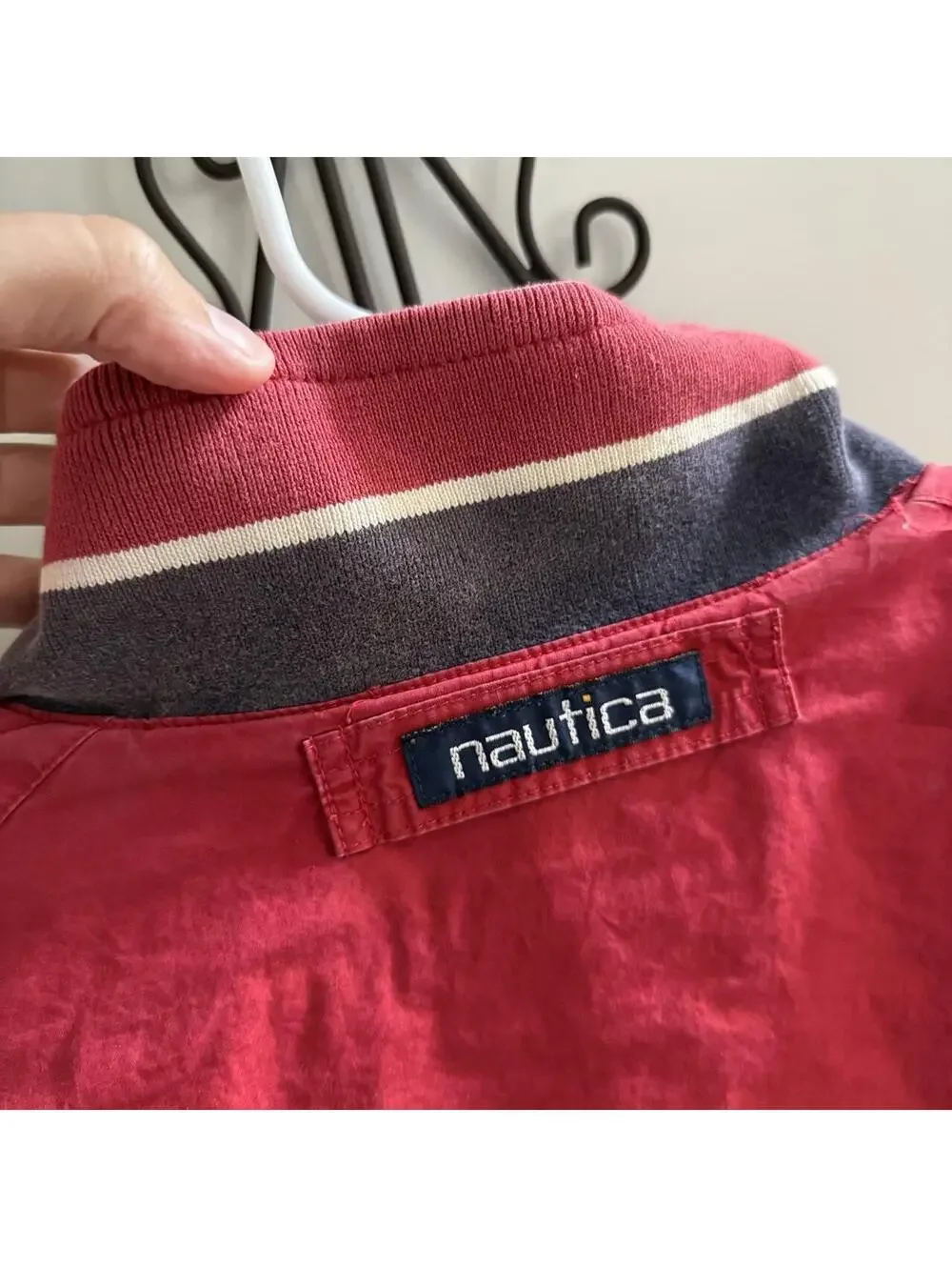 Vintage Nautica Reversible Map Print Jacket XL